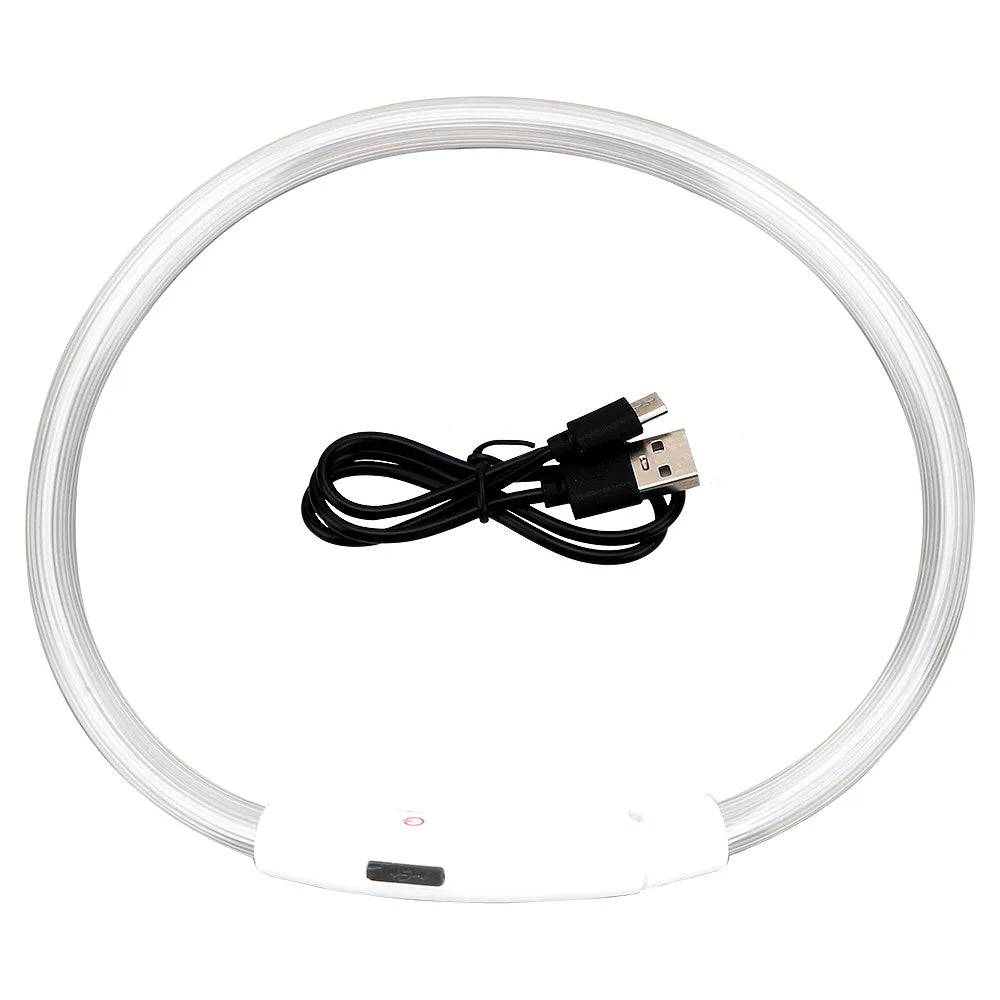 Collar LED recargable – 3 modos para perros y gatos