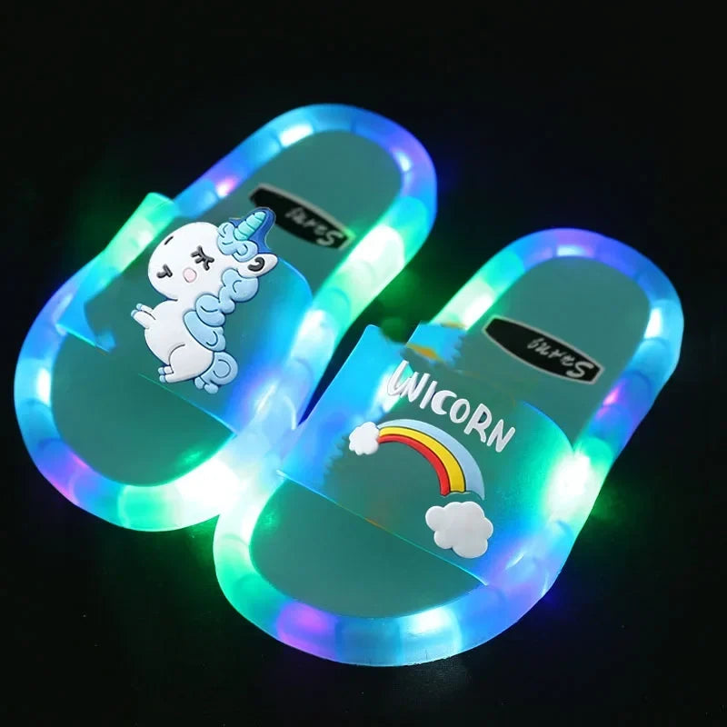 Cartoon Unicorn Kids Slippers