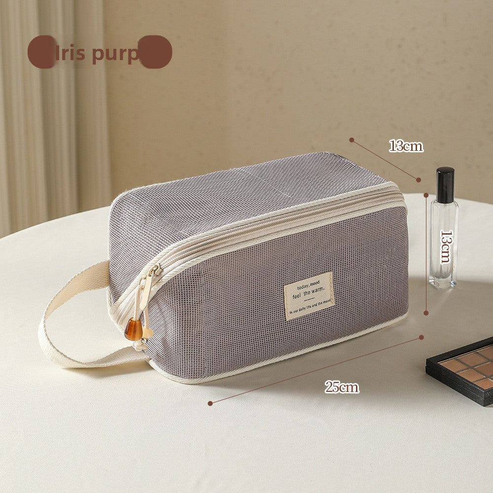 Net fabric wash and storage bag for women
