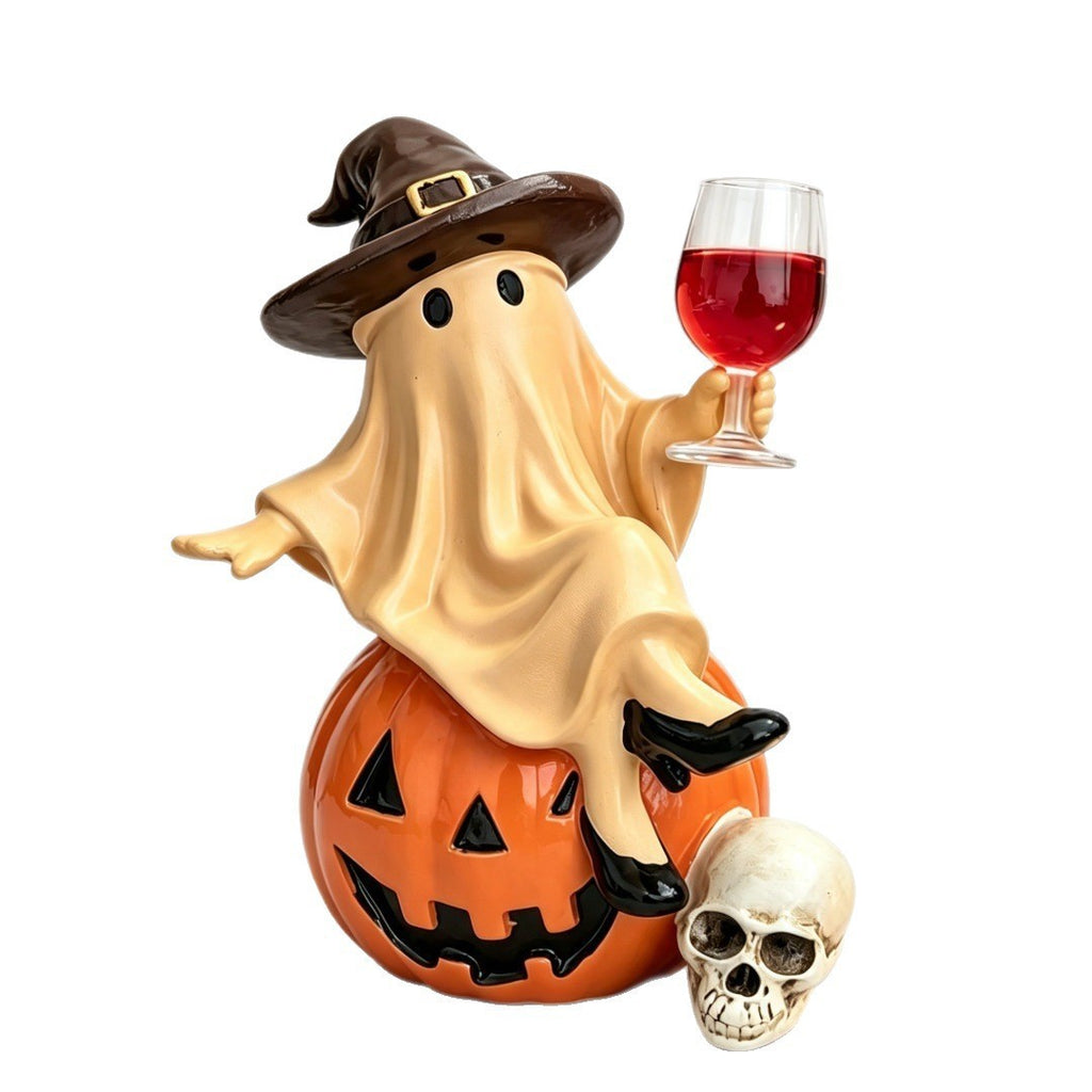 Halloween Ghost Pumpkin Resin Decoration