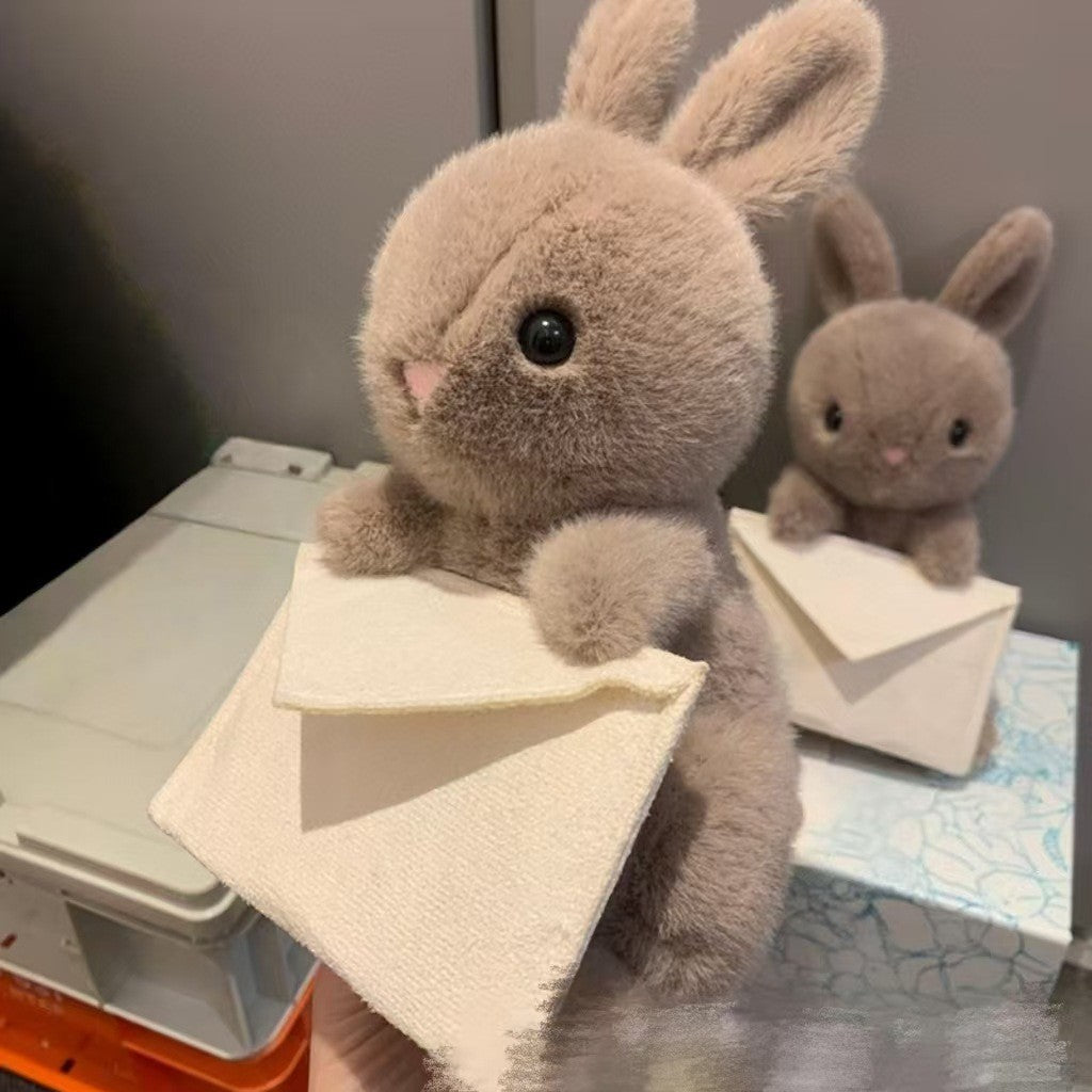 Envelope Gray Little Rabbit Doll