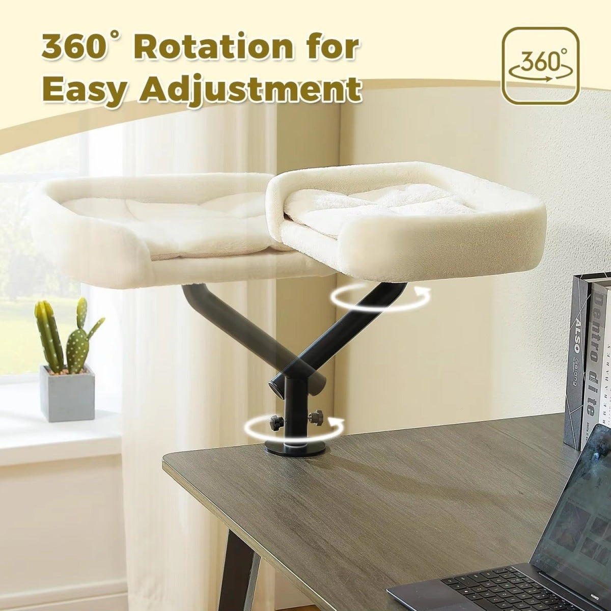 Adjustable Rotating Cat Bed Table Hammock