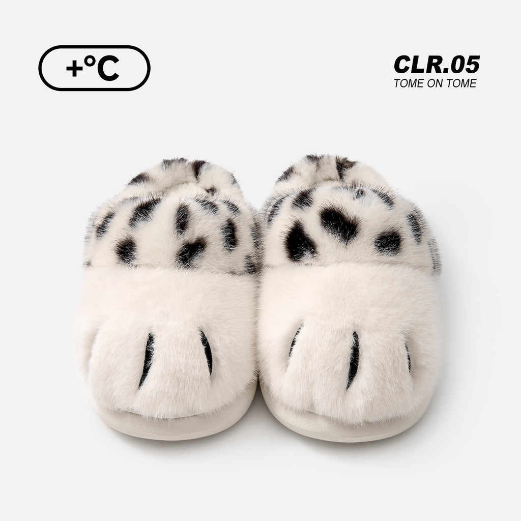 Cat paw cotton slippers warm home slippers