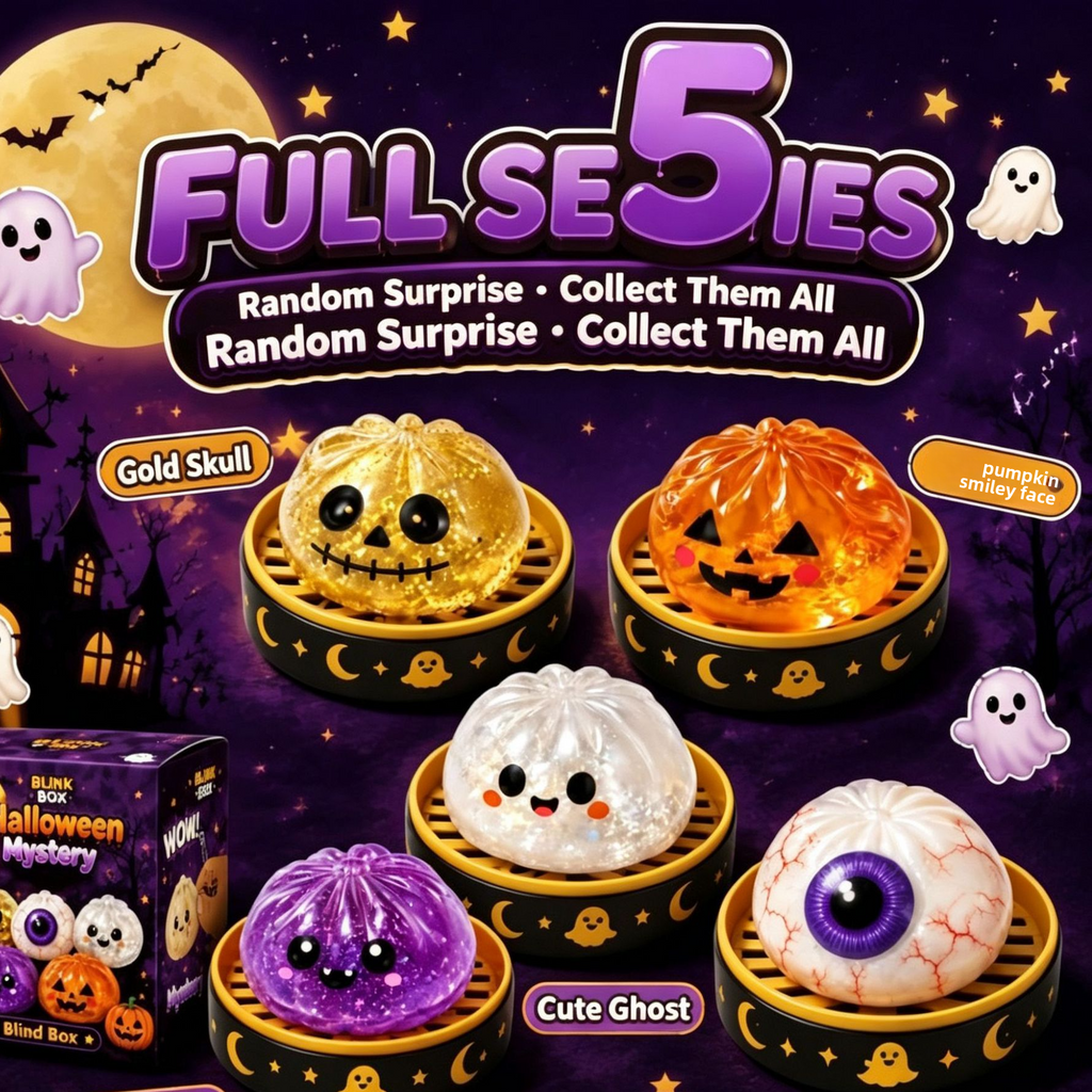 Halloween dumplings, scary buns, rebound stress-relieving toys