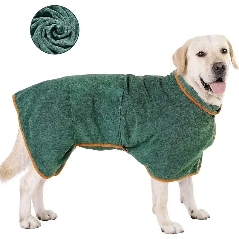 Absorbent Cotton Dog Bathrobe