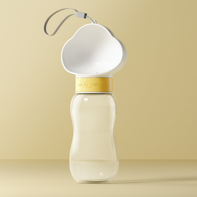 Portable Pet Water Bottle with Feeding Bowl – 360° Rotating