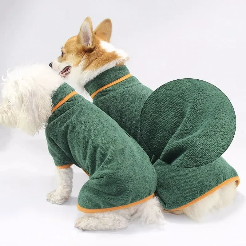 Absorbent Cotton Dog Bathrobe