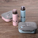 Cartoon Elephant Kids Bento Box And Water Bottle Set