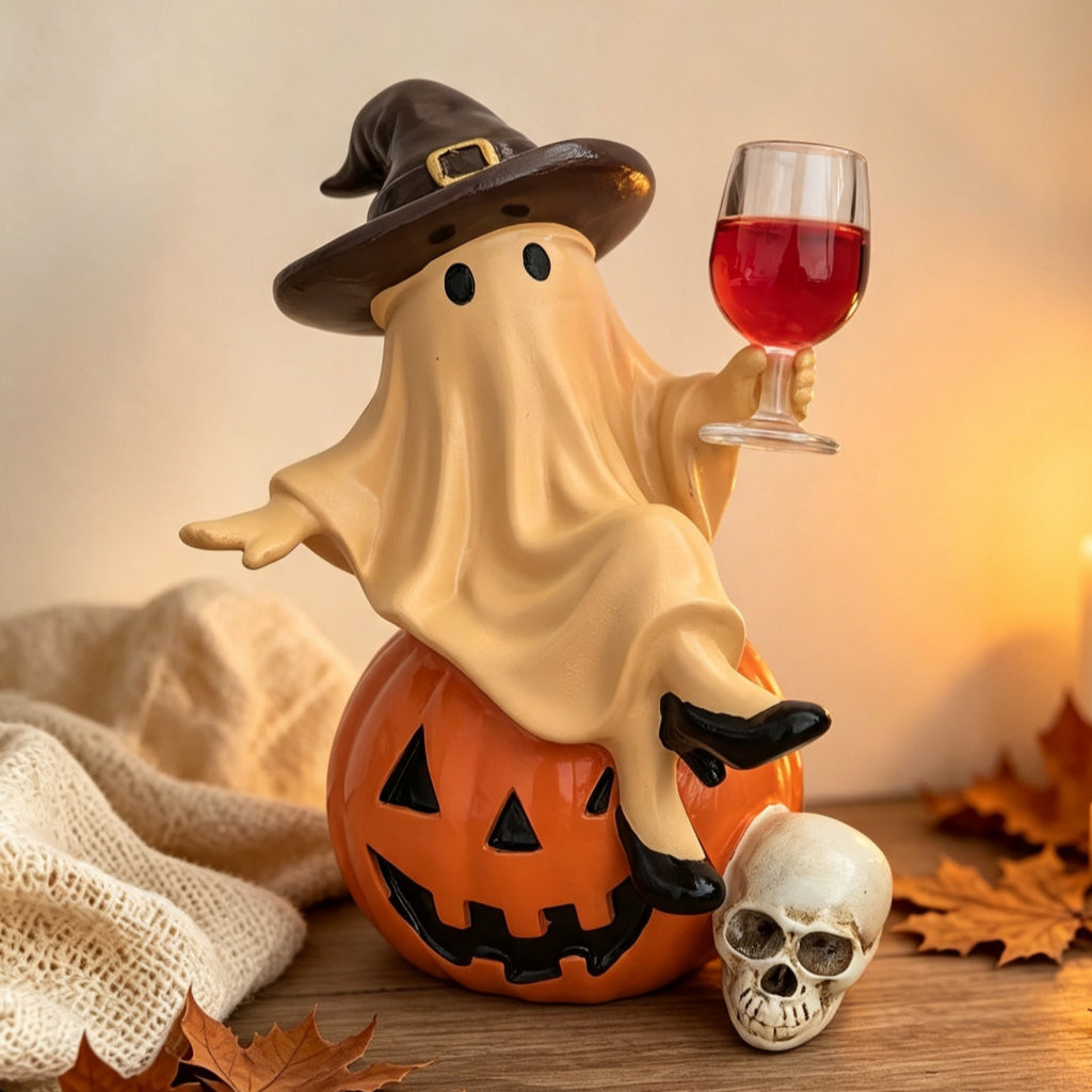 Halloween Ghost Pumpkin Resin Decoration