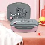 Cartoon Elephant Kids Bento Box And Water Bottle Set