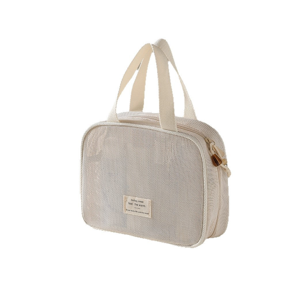 Net fabric wash and storage bag for women