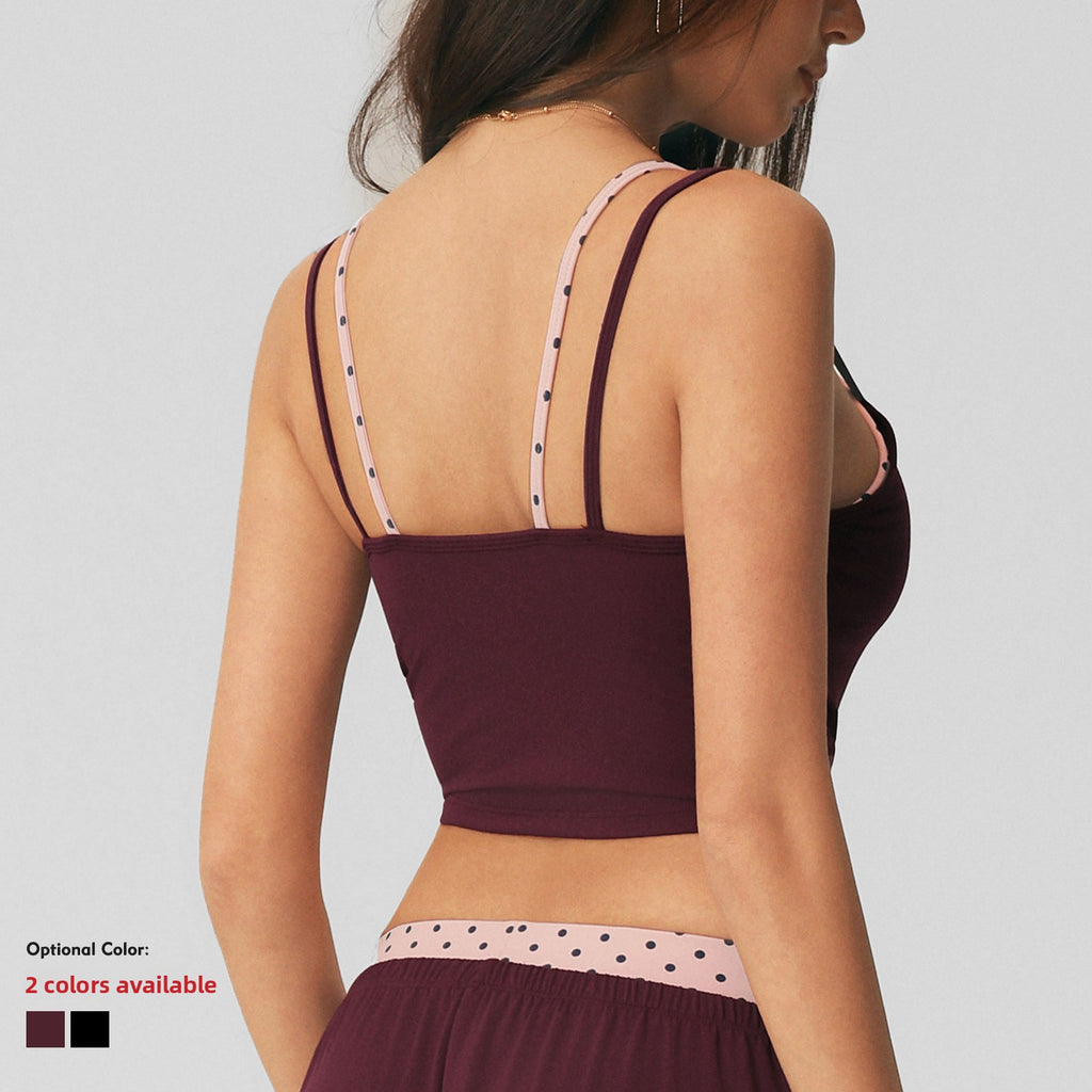 Slim-Fit Color-Blocked Sports Two-Piece Vest Bra