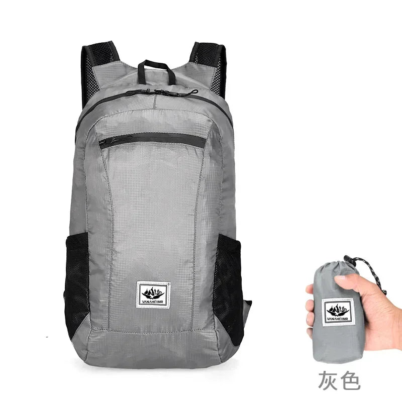 Mochila plegable 18L – Daypack ultraligero para aventuras