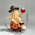 Halloween Ghost Pumpkin Resin Decoration