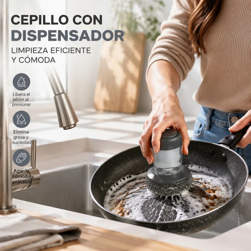 Dishwashing Brush with Soap Dispenser