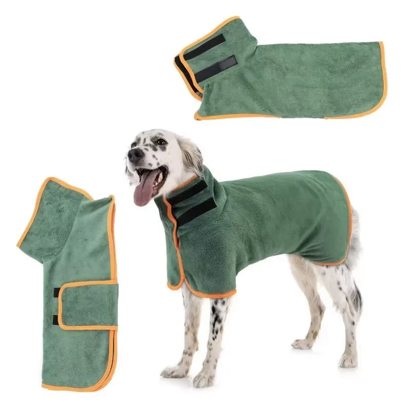 Absorbent Cotton Dog Bathrobe