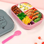 Cartoon Elephant Kids Bento Box And Water Bottle Set