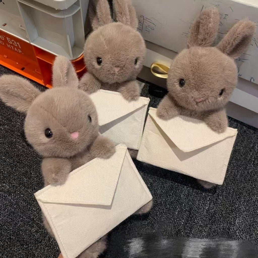 Envelope Gray Little Rabbit Doll