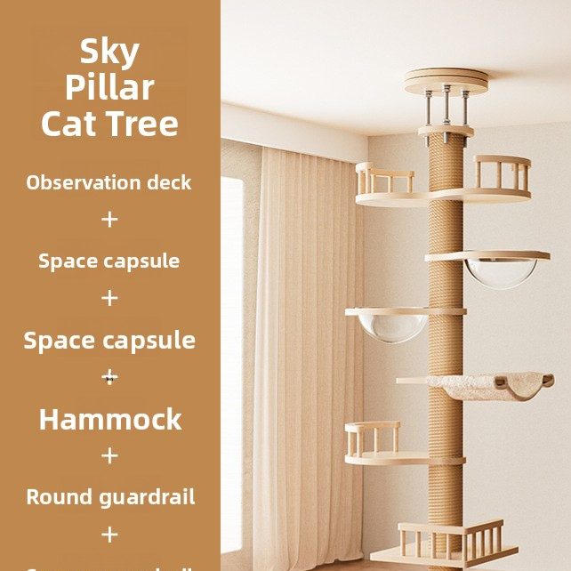 Multi-Level Cat Climbing Tree with Nest