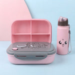 Cartoon Elephant Kids Bento Box And Water Bottle Set